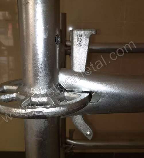 SGS/TUV-zertifiziertes Systemgerüst, Gerüst runder Ringlock-Rosete-Flansch, Allround-Gerüst, zertifiziertes Ringlock-Gerüst aus verzinktem Stahl zum Verkauf